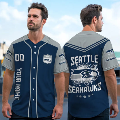 LIMITED EDITION - NEW CUSTOMIZED NFL06 SSH SEATTLE SEAHAWKS BASEBALL JERSEY