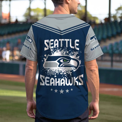 LIMITED EDITION - NEW CUSTOMIZED NFL06 SSH SEATTLE SEAHAWKS BASEBALL JERSEY