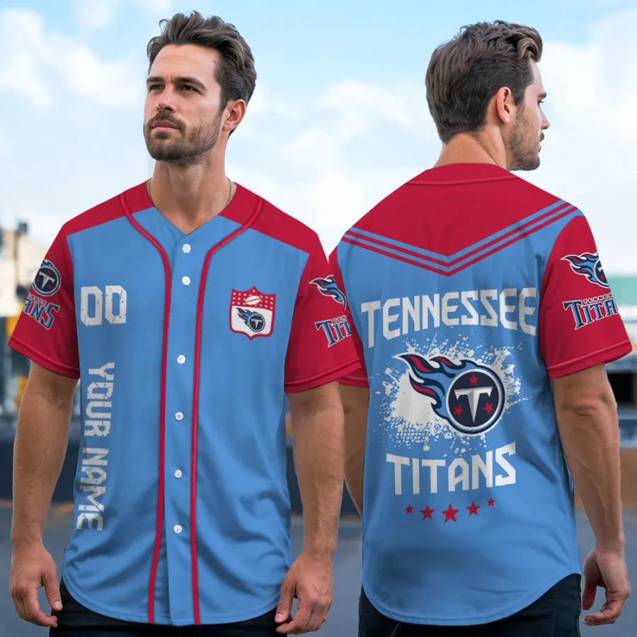 LIMITED EDITION - NEW CUSTOMIZED NFL31 TST TENNESSEE TITANS BASEBALL JERSEY