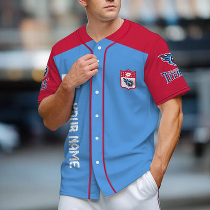 LIMITED EDITION - NEW CUSTOMIZED NFL31 TST TENNESSEE TITANS BASEBALL JERSEY