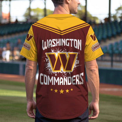 LIMITED EDITION - NEW CUSTOMIZED NFL12 WTC WASHINGTON COMMANDERS BASEBALL JERSEY