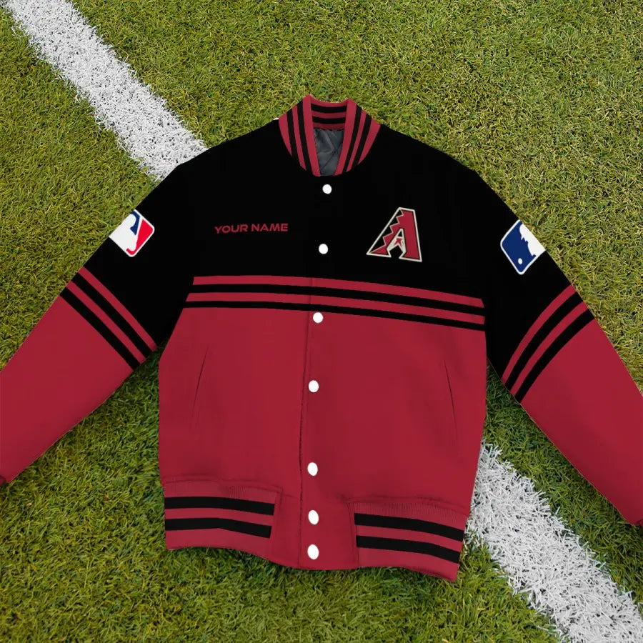 LIMITED EDITION - NEW CUSTOMIZED MLB07 ADS ARIZONA DIAMONDBACKS BASEBALL JACKET, SATIN VARSITY JACKET