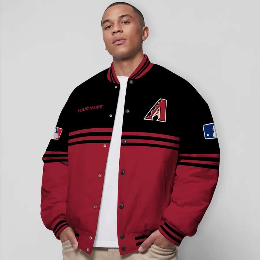 LIMITED EDITION - NEW CUSTOMIZED MLB07 ADS ARIZONA DIAMONDBACKS BASEBALL JACKET, SATIN VARSITY JACKET