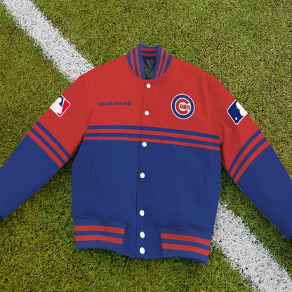 LIMITED EDITION - NEW CUSTOMIZED MLB04 CCS CHICAGO CUBS BASEBALL JACKET, SATIN VARSITY JACKET