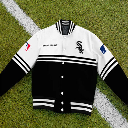 LIMITED EDITION - NEW CUSTOMIZED MLB26 CWS CHICAGO WHITE SOX BASEBALL JACKET, SATIN VARSITY JACKET