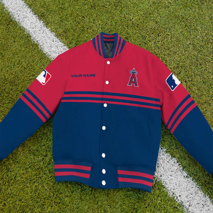 LIMITED EDITION - NEW CUSTOMIZED MLB27 LAA LOS ANGELES ANGELS BASEBALL JACKET, SATIN VARSITY JACKET