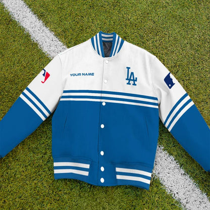 LIMITED EDITION - NEW CUSTOMIZED MLB02 LAD LOS ANGELES DODGERS BASEBALL JACKET, SATIN VARSITY JACKET