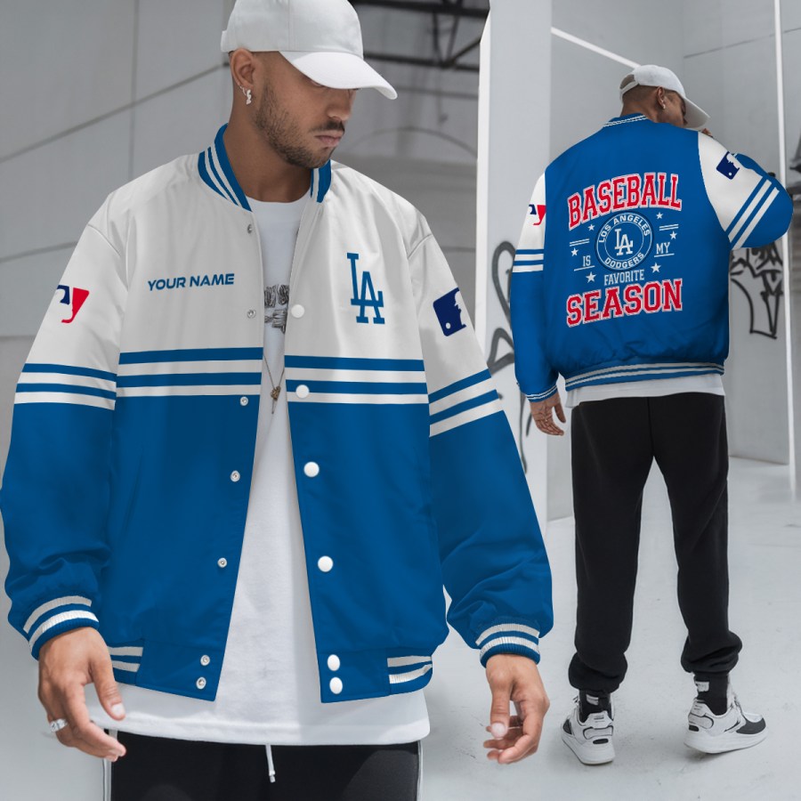 LIMITED EDITION - NEW CUSTOMIZED MLB02 LAD LOS ANGELES DODGERS BASEBALL JACKET, SATIN VARSITY JACKET