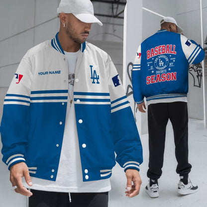 LIMITED EDITION - NEW CUSTOMIZED MLB02 LAD LOS ANGELES DODGERS BASEBALL JACKET, SATIN VARSITY JACKET