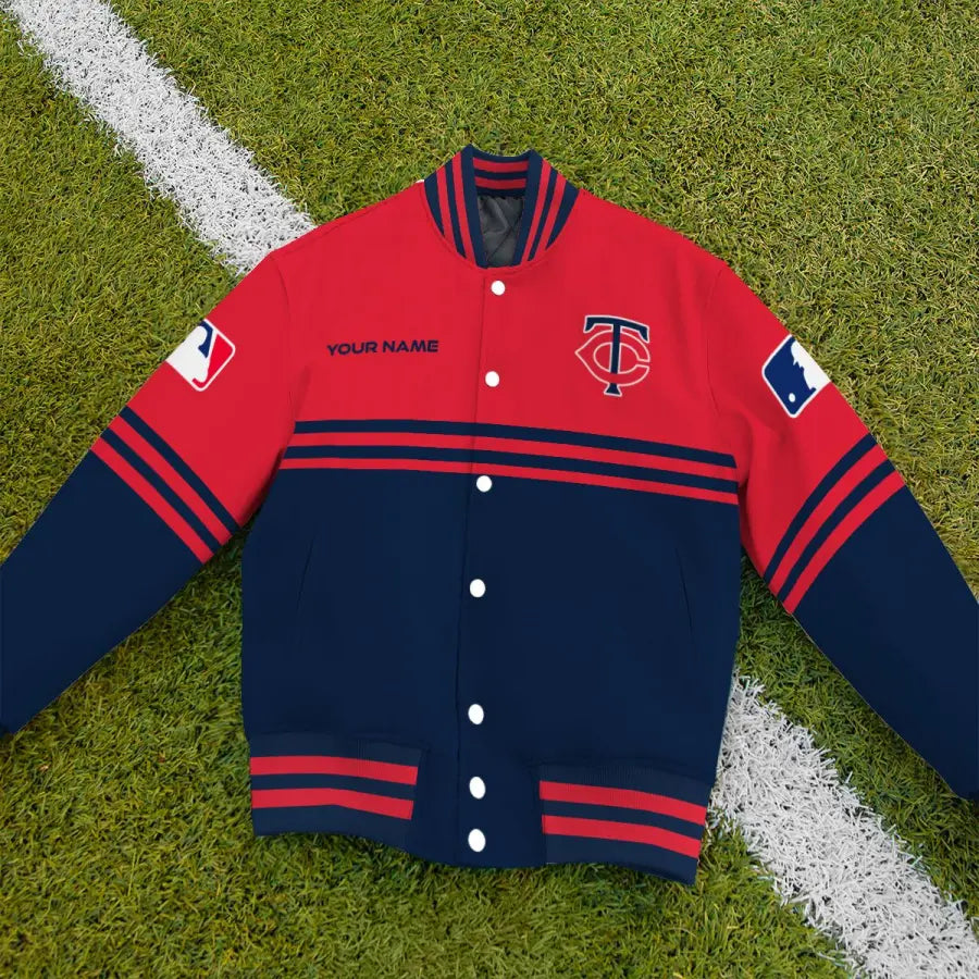 LIMITED EDITION - NEW CUSTOMIZED MLB22 MTS MINNESOTA TWINS BASEBALL JACKET, SATIN VARSITY JACKET