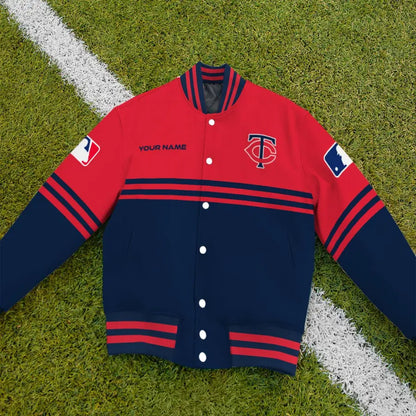 LIMITED EDITION - NEW CUSTOMIZED MLB22 MTS MINNESOTA TWINS BASEBALL JACKET, SATIN VARSITY JACKET