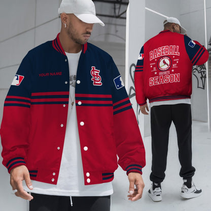 LIMITED EDITION - NEW CUSTOMIZED MLB24 SLC ST. LOUIS CARDINALS BASEBALL JACKET, SATIN VARSITY JACKET