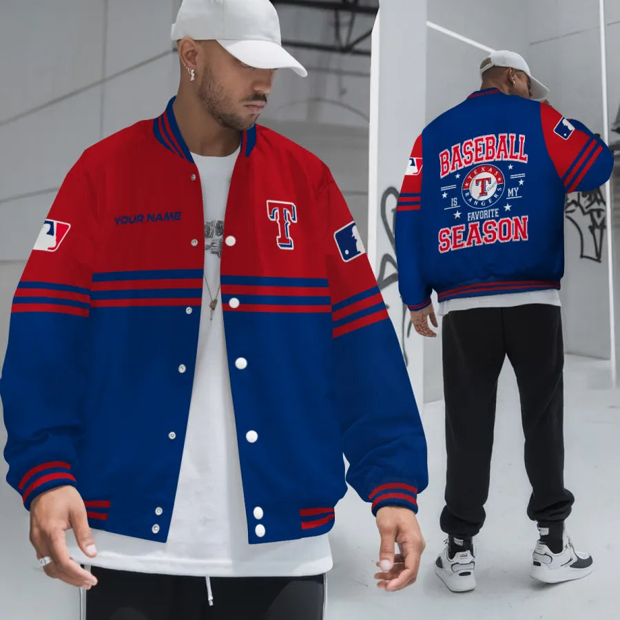 LIMITED EDITION - NEW CUSTOMIZED MLB08 TRS TEXAS RANGERS BASEBALL JACKET, SATIN VARSITY JACKET