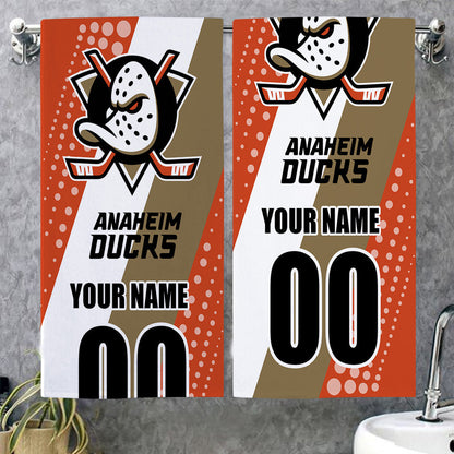LIMITED EDITION - NEW CUSTOMIZED NHL09 AHD ANAHEIM DUCKS BEACH & BATH TOWEL