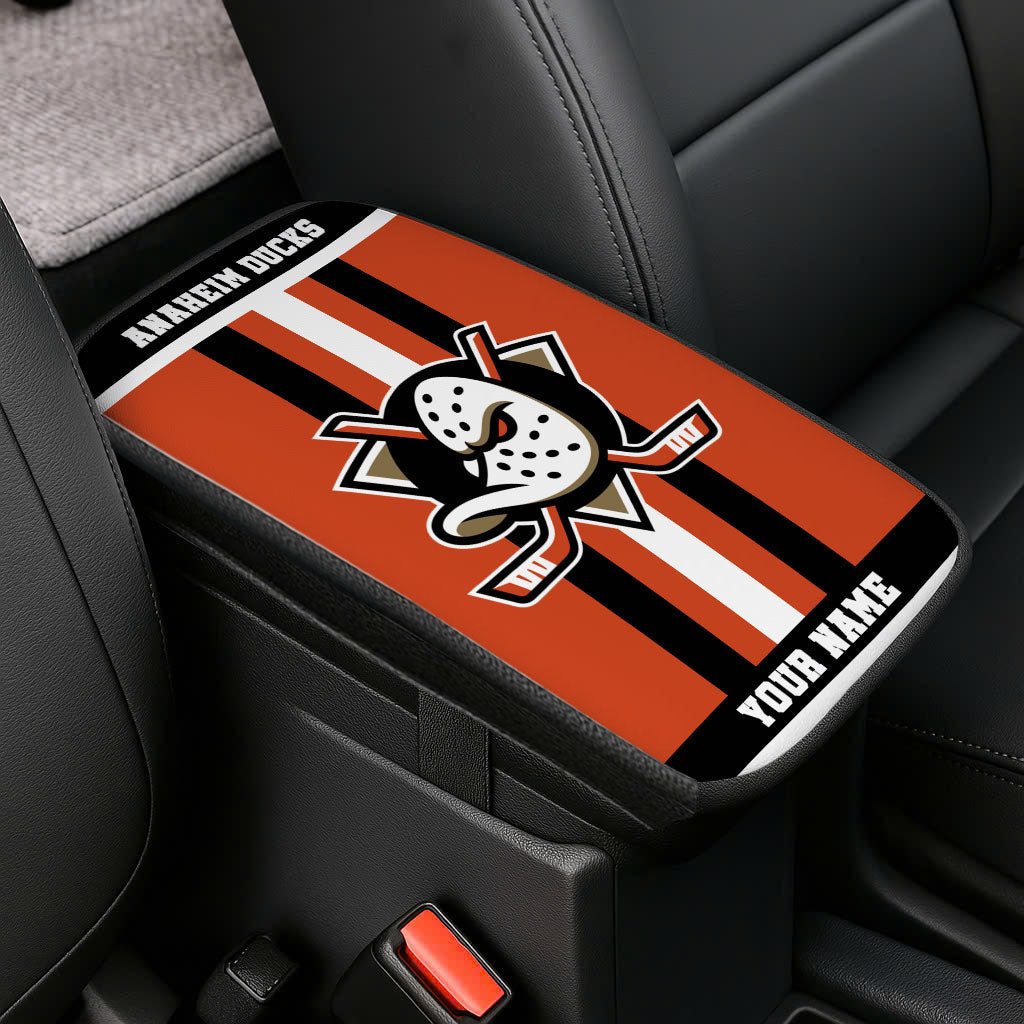 LIMITED EDITION - NEW CUSTOMIZED NHL09 AHD ANAHEIM DUCKS CAR ARMREST PAD COVER