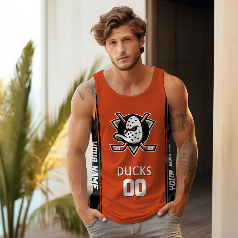 LIMITED EDITION - NEW CUSTOMIZED NHL09 AHD ANAHEIM DUCKS UNISEX TANK TOP