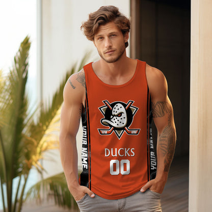 LIMITED EDITION - NEW CUSTOMIZED NHL09 AHD ANAHEIM DUCKS UNISEX TANK TOP