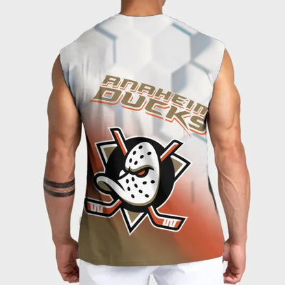LIMITED EDITION - NEW CUSTOMIZED NHL09 AHD ANAHEIM DUCKS TANK TOP & GYM SHIRT