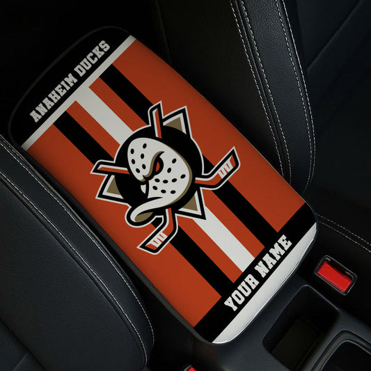 LIMITED EDITION - NEW CUSTOMIZED NHL09 AHD ANAHEIM DUCKS CAR ARMREST PAD COVER