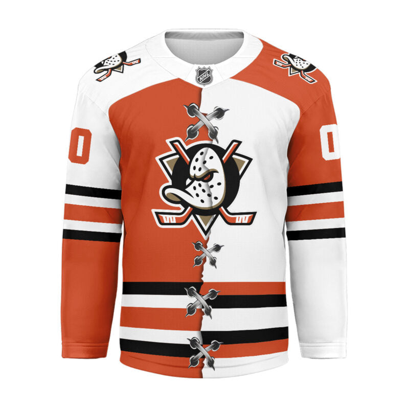 [SUPER SALE] NEW CUSTOMIZED NHL09 AHD ANAHEIM DUCKS UNISEX HOCKEY JERSEY