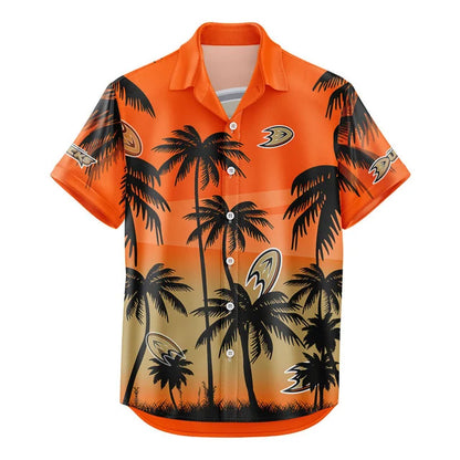 LIMITED EDITION - NEW CUSTOMIZED NHL09 AHD ANAHEIM DUCKS UNISEX HAWAIIAN SHIRT & SHORTS SET