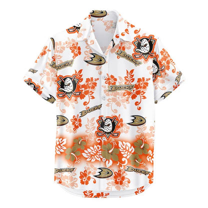 LIMITED EDITION - NEW CUSTOMIZED NHL09 AHD ANAHEIM DUCKS UNISEX HAWAIIAN SHIRT & SHORTS SET