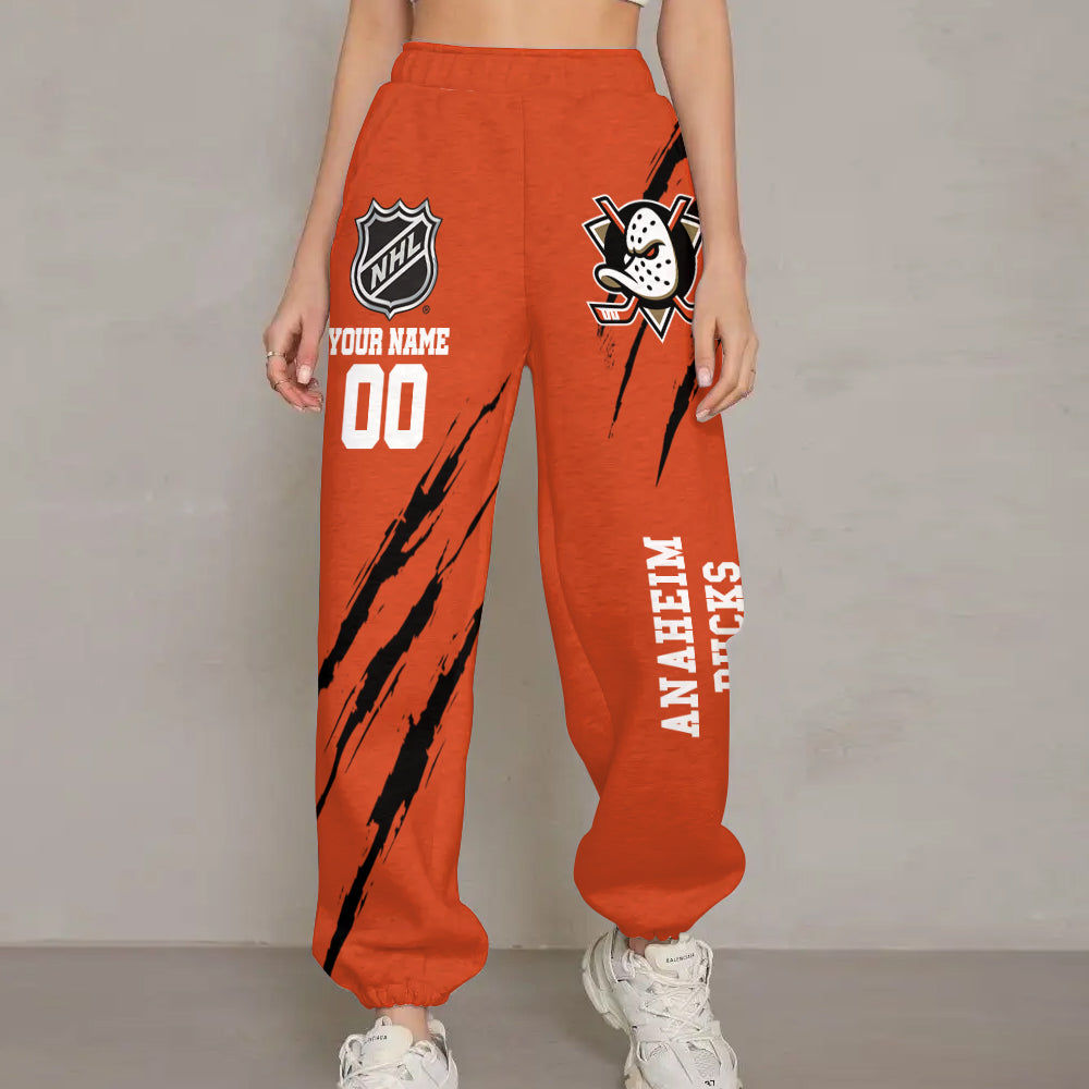 LIMITED EDITION - NEW CUSTOMIZED NHL09 AHD ANAHEIM DUCKS UNISEX LONG PANTS