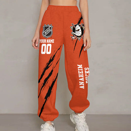 LIMITED EDITION - NEW CUSTOMIZED NHL09 AHD ANAHEIM DUCKS UNISEX LONG PANTS