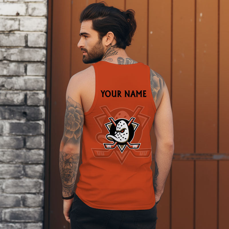LIMITED EDITION - NEW CUSTOMIZED NHL09 AHD ANAHEIM DUCKS UNISEX TANK TOP