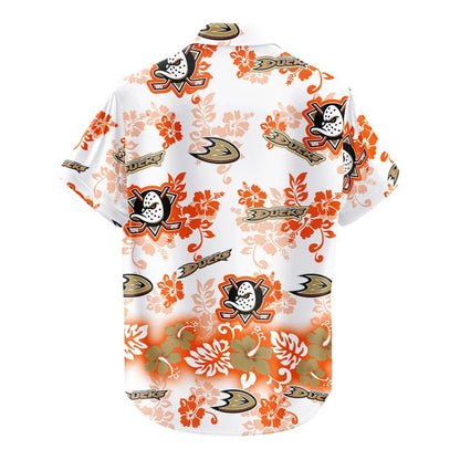 LIMITED EDITION - NEW CUSTOMIZED NHL09 AHD ANAHEIM DUCKS UNISEX HAWAIIAN SHIRT & SHORTS SET