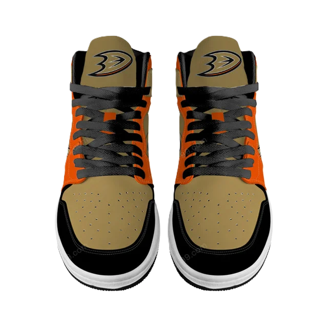 LIMITED EDITION - NEW CUSTOMIZED NHL09 AH DUCKS AIR JORDAN SNEAKERS