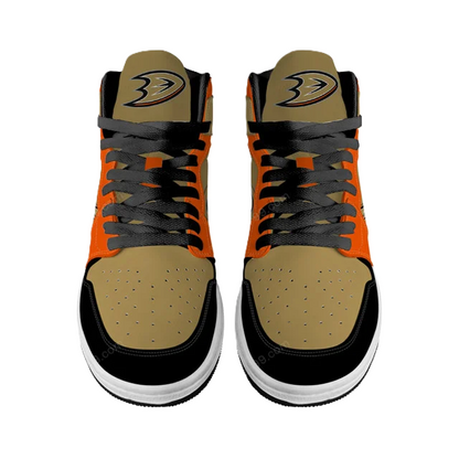 LIMITED EDITION - NEW CUSTOMIZED NHL09 AH DUCKS AIR JORDAN SNEAKERS