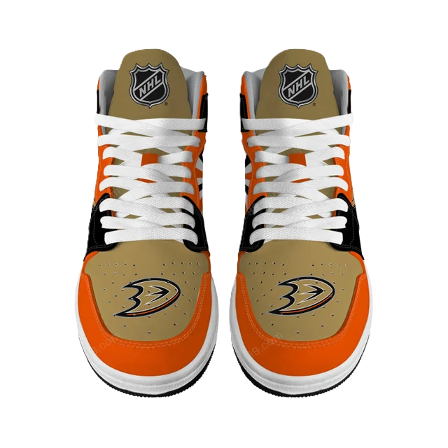 LIMITED EDITION - NEW CUSTOMIZED NHL09 AH DUCKS AIR JORDAN SNEAKERS