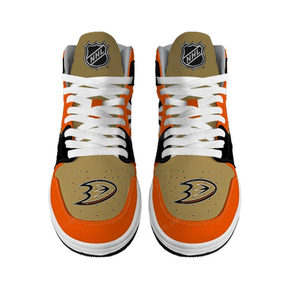 LIMITED EDITION - NEW CUSTOMIZED NHL09 AH DUCKS AIR JORDAN SNEAKERS