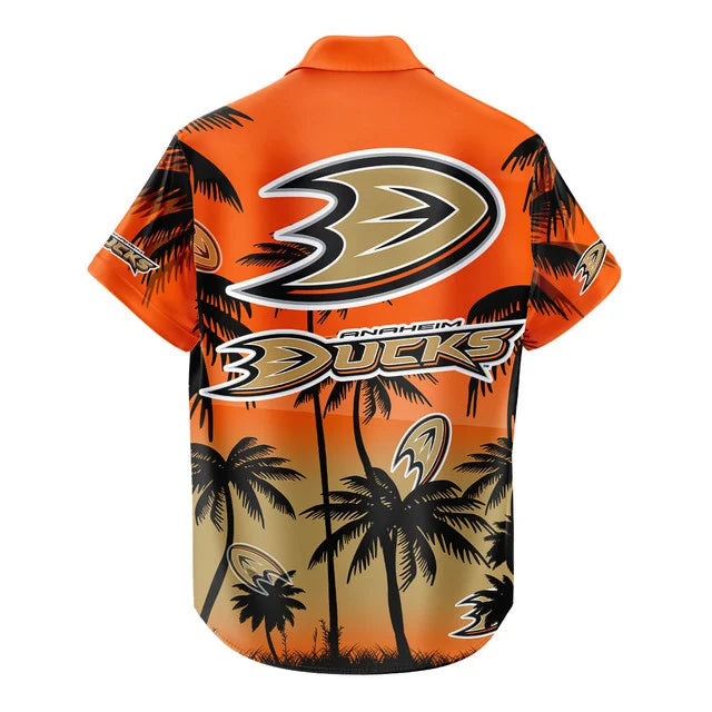 LIMITED EDITION - NEW CUSTOMIZED NHL09 AHD ANAHEIM DUCKS UNISEX HAWAIIAN SHIRT & SHORTS SET
