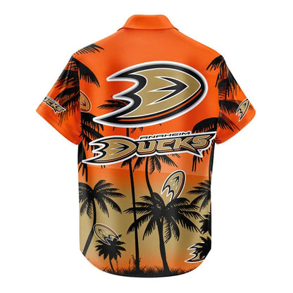 LIMITED EDITION - NEW CUSTOMIZED NHL09 AHD ANAHEIM DUCKS UNISEX HAWAIIAN SHIRT & SHORTS SET