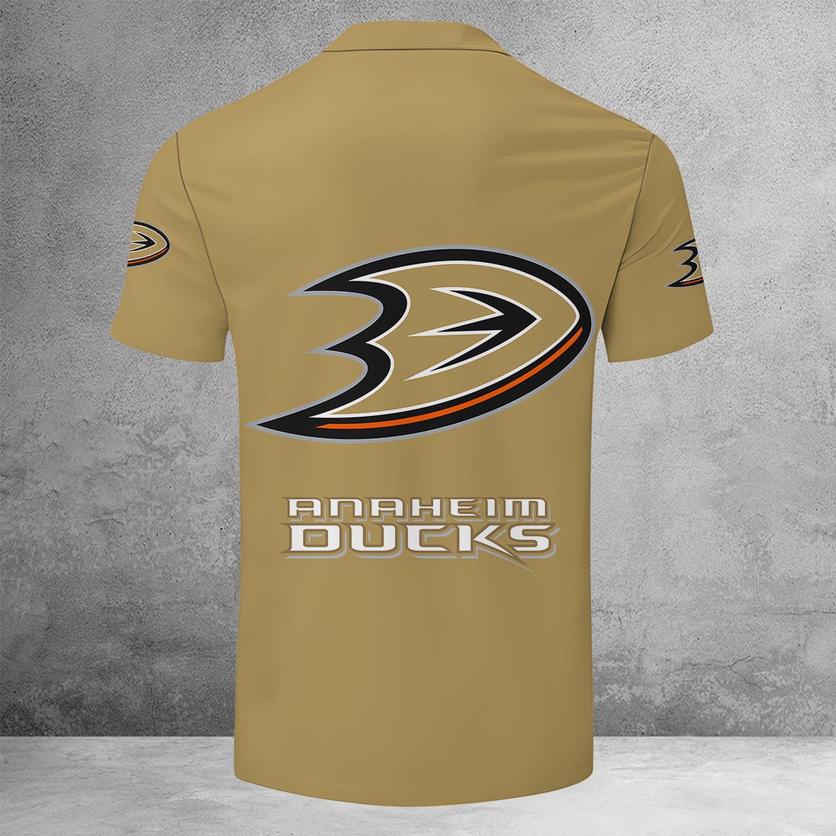 LIMITED EDITION - NEW CUSTOMIZED NHL09 AHD ANAHEIM DUCKS ZIP POLO SHIRT
