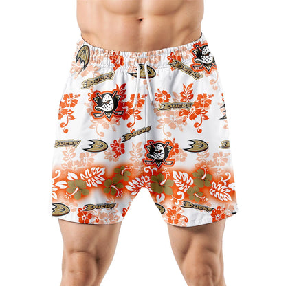 LIMITED EDITION - NEW CUSTOMIZED NHL09 AHD ANAHEIM DUCKS UNISEX HAWAIIAN SHIRT & SHORTS SET