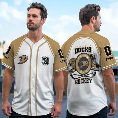 LIMITED EDITION - NEW CUSTOMIZED NHL09 AHD ANAHEIM DUCKS BASEBALL JERSEY