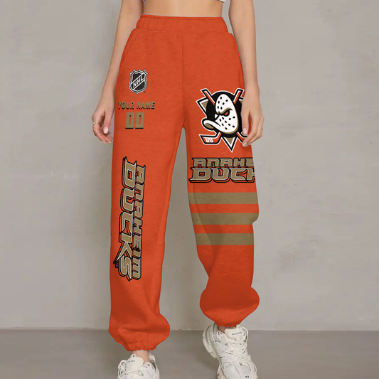 LIMITED EDITION - NEW CUSTOMIZED NHL09 AHD ANAHEIM DUCKS UNISEX LONG PANTS