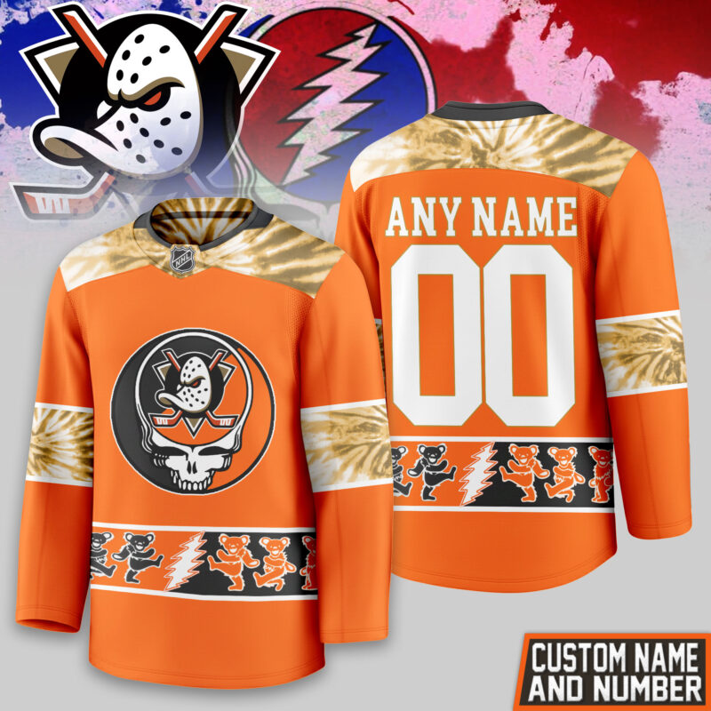 [SUPER SALE] NEW CUSTOMIZED NHL09 AHD ANAHEIM DUCKS UNISEX HOCKEY JERSEY