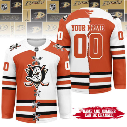 [SUPER SALE] NEW CUSTOMIZED NHL09 AHD ANAHEIM DUCKS UNISEX HOCKEY JERSEY