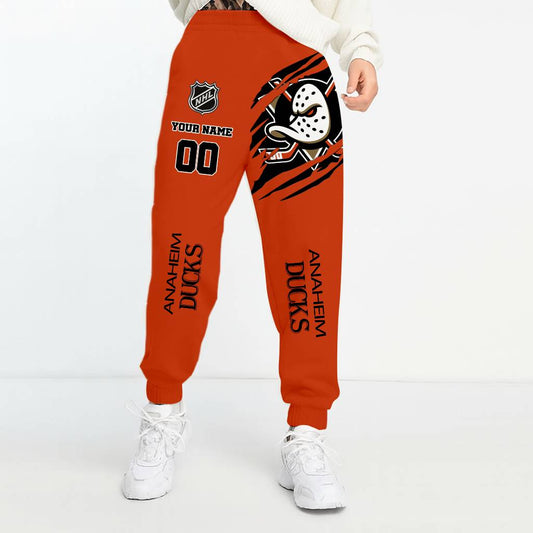 LIMITED EDITION - NEW CUSTOMIZED NHL09 AHD ANAHEIM DUCKS UNISEX LONG PANTS