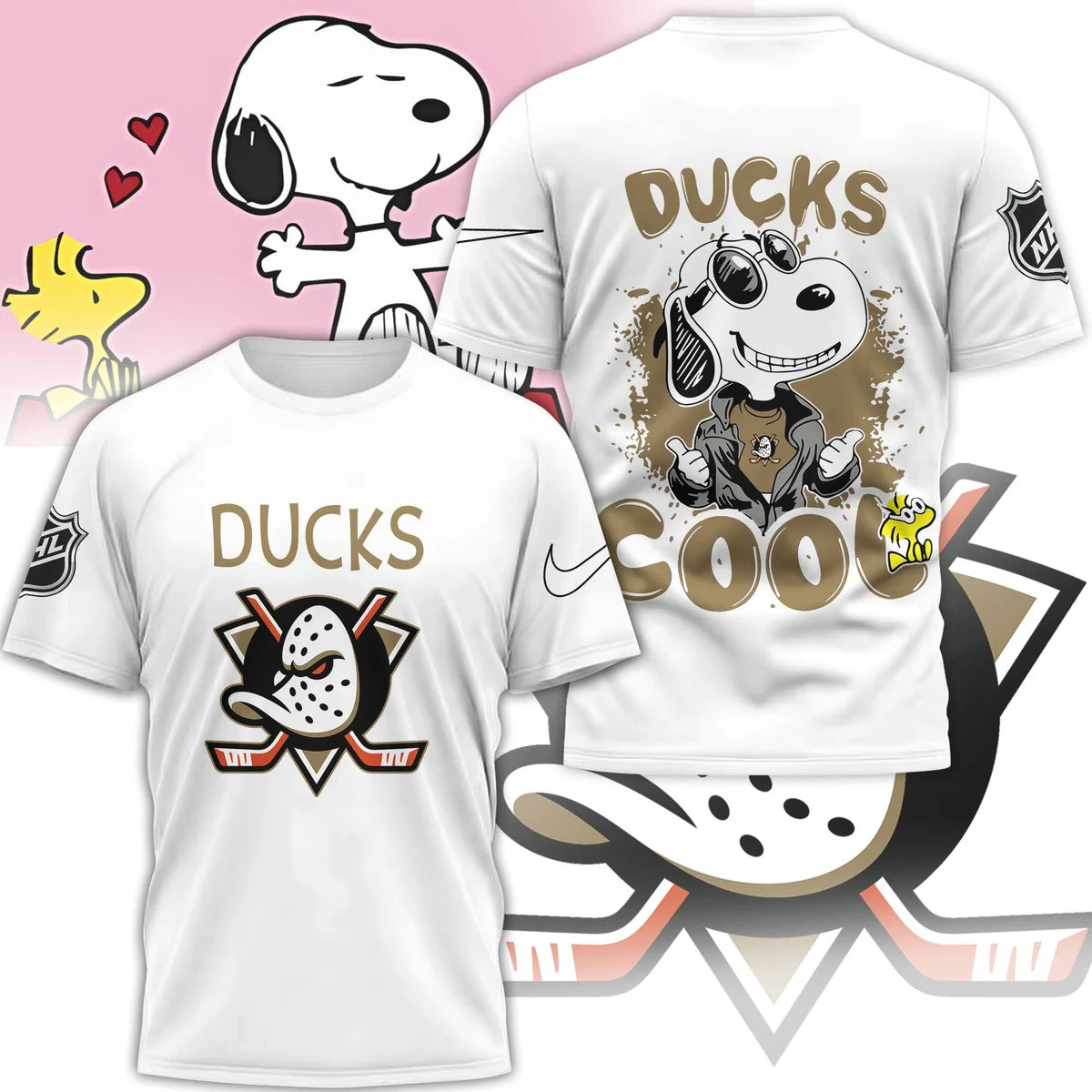 LIMITED EDITION - NEW CUSTOMIZED NHL09 AHD ANAHEIM DUCKS X SNOOPY T-SHIRT, SWEATSHIRT, HOODIE & ZIP HOODIE