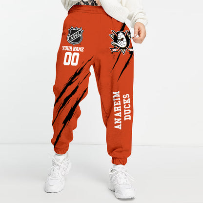 LIMITED EDITION - NEW CUSTOMIZED NHL09 AHD ANAHEIM DUCKS UNISEX LONG PANTS