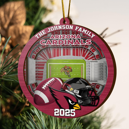 LIMITED EDITION - NEW CUSTOMIZED NFL20 ARC ARIZONA CARDINALS ORNAMENT