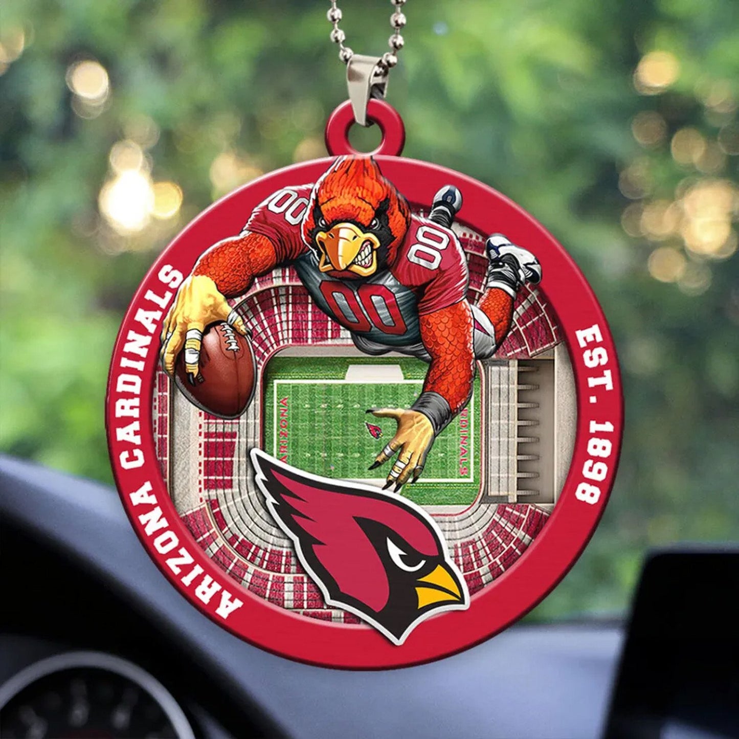 LIMITED EDITION - NEW CUSTOMIZED NFL20 ARC ARIZONA CARDINALS ORNAMENT