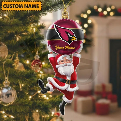 LIMITED EDITION - NEW CUSTOMIZED NFL20 ARC ARIZONA CARDINALS CHRISTMAS ACRYLIC ORNAMENT
