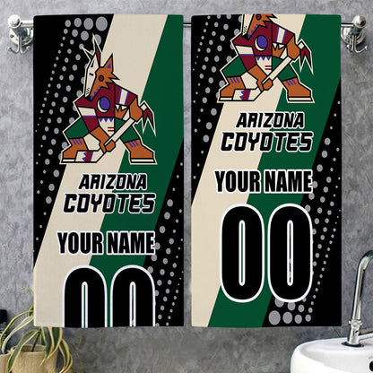 LIMITED EDITION - NEW CUSTOMIZED NHL30 AZC ARIZONA COYOTES BEACH & BATH TOWEL