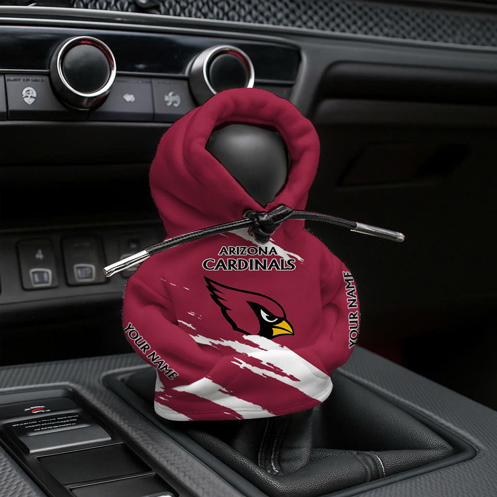 LIMITED EDITION - NEW CUSTOMIZED NFL20 ARC ARIZONA CARDINALS CAR HOODIE SHIFT KNOB COVER